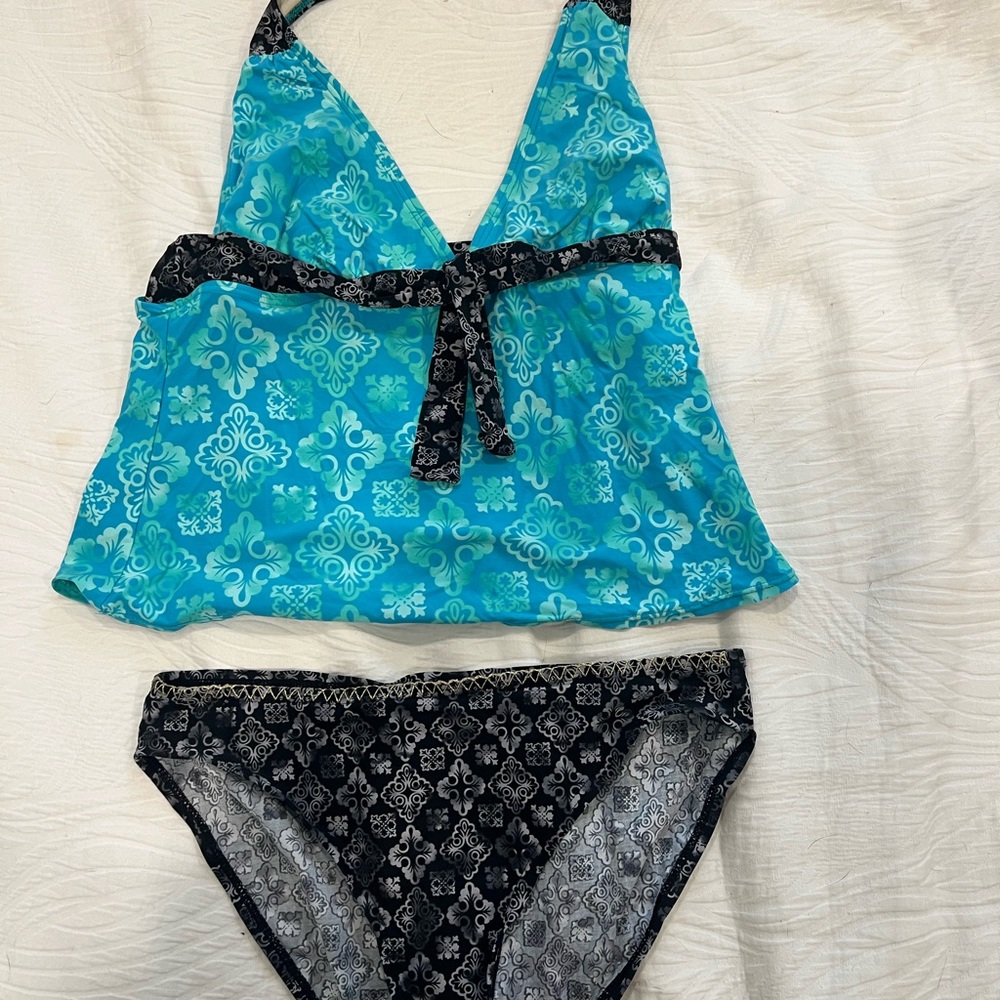 Coco Reef Blue and Black Bikini Set
